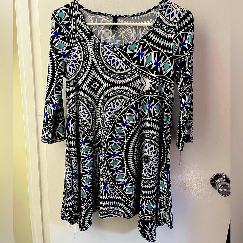 Asymmetrical 3/4 Sleeve Tunic